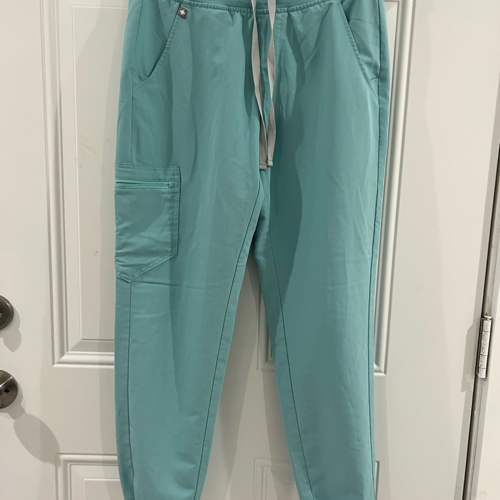 FIGS scrubs small jogger pants seaglass color PO#3021